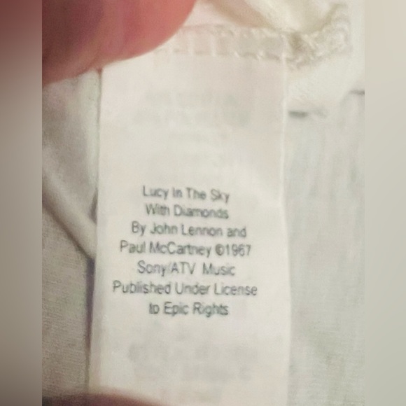 Lucy in the Sky With Diamonds 3/4 sleeve, By Wet Cats, multiple sizes - Picture 5 of 7